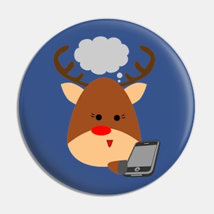 Merry Christmas Reindeer & Phone Pin