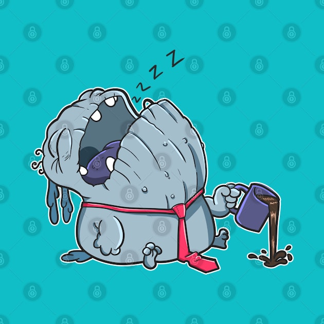 Tired Coffee Monster by JDaneStore