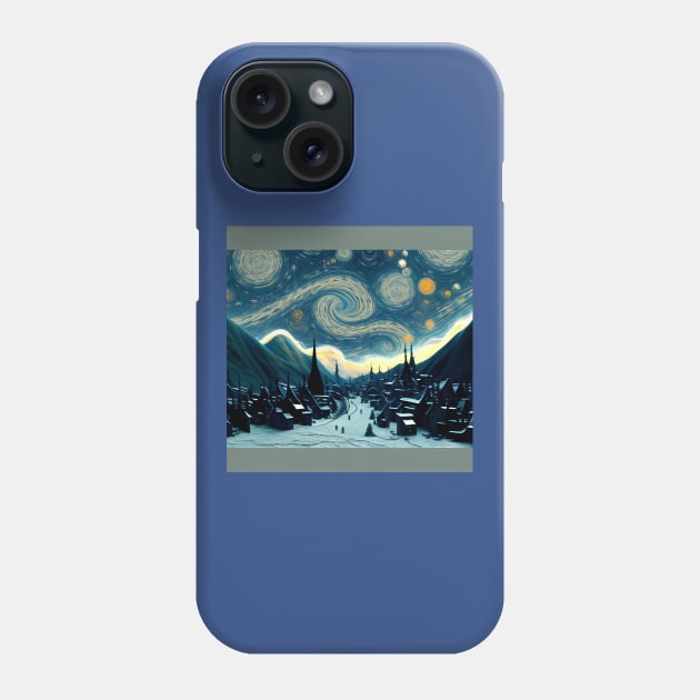 Starry Night Over Hogsmeade Village Phone Case by Grassroots Green