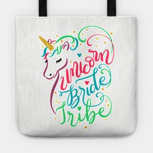 Unicorn Bride Tribe Bachelorette Party Wedding Party Tote