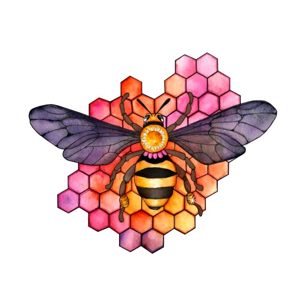 Honeycomb Bee by SandraGale Art