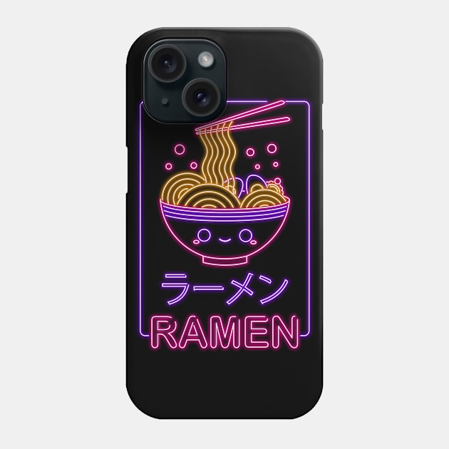 Neon Ramen Phone Case by Donnie