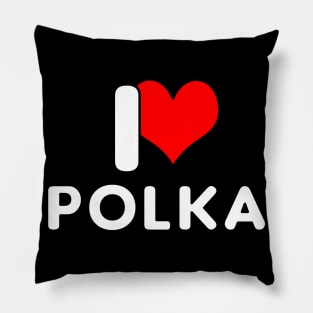 I Love Polka Pillow