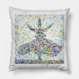 Whirling sufi - watercolor portrait Pillow