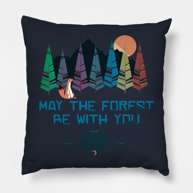 Forest (small and back) Pillow by Bongonation