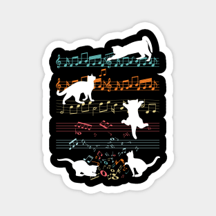Music Note Cat Magnet