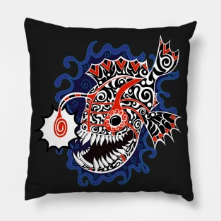 Anglerfish doodle style Pillow