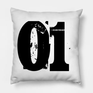 01 number Pillow