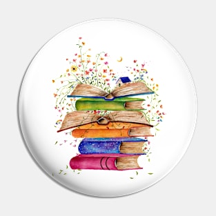 Cozy Books Pin