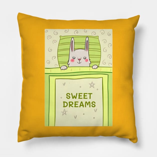 Sweet dreams baby bunny Pillow by Dreamsbabe
