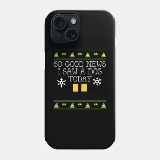 Good News Elf Quote Christmas Knit Phone Case