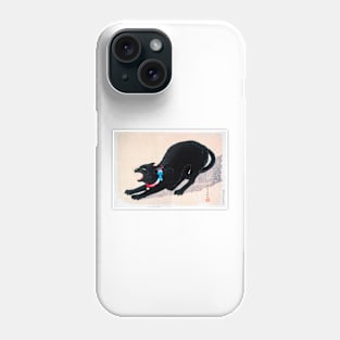 Black Cat Hissing 20th Century Print by Hiroaki Takahashi Phone Case