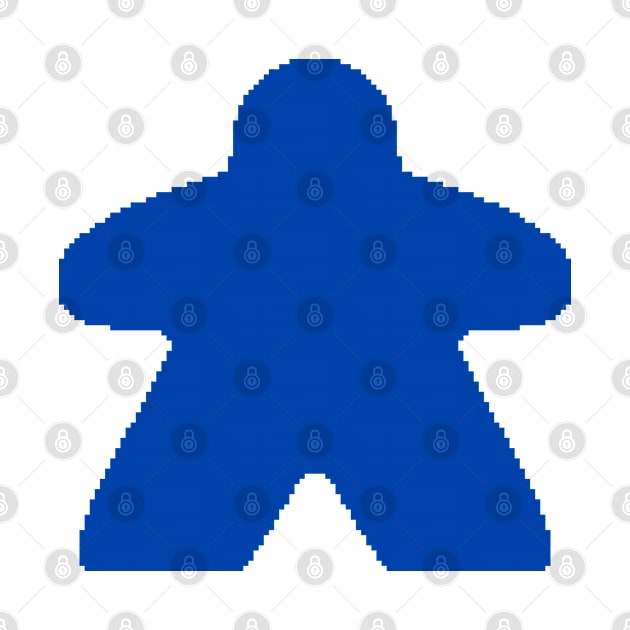 Blue Pixelated Meeple by pookiemccool