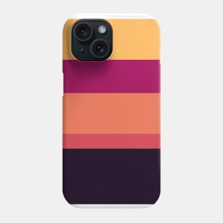 A refined commixture of Almost Black, Jazzberry Jam, Brick Red, Dark Peach and Pastel Orange stripes. Phone Case