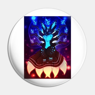 Blue fire fox Pin