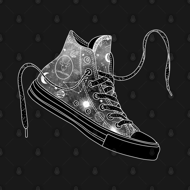 Capricorn high tops - Space canvas by MickeyEdwards