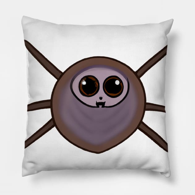 Cute Spider Drawing Pillow by Play Zoo