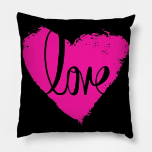 Hot Pink Heart Love, Valentine's Day, Romance, Romantic Pillow