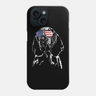 Bracco Italiano American Flag sunglasses patriotic dog Phone Case