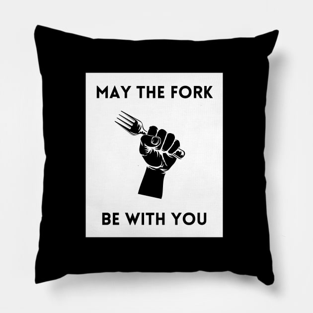 May The Fork Be With You - (14) Pillow by Cosmic Story Designer