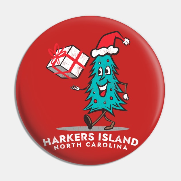 Harkers Island, NC Vacationing Christmas Tree Pin by Contentarama