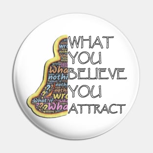 Inspirational Quote What You Believe You Attract Yoga Motivationl Gifts Pin