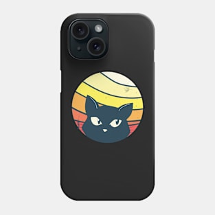 Cat vintage sunset Phone Case