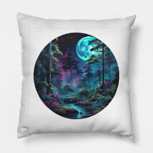 Enigmatic Lunar Landscape (626) Pillow