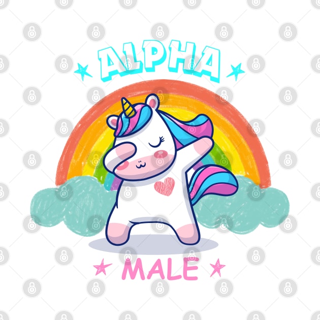 Unicorn And Rainbow For Alpha Male by Sublime Art