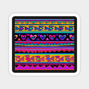 Ethnic Folk Art Valentines and Birds Magnet