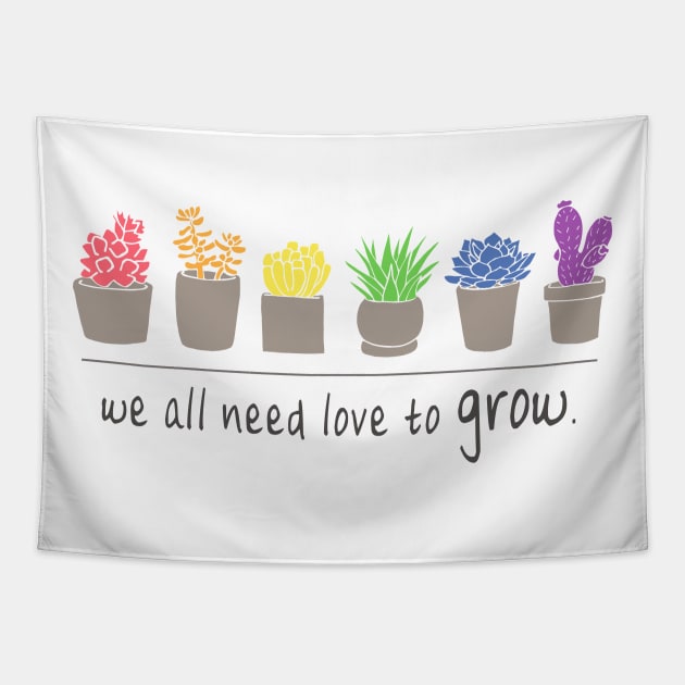 Succulent Pride Tapestry by meganrenaeart