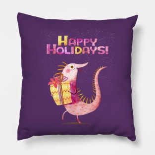 Chrsitmas card with Iguana Pillow