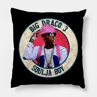 Retro Style Fan Art Design Soulja Boy /// big draco 3 Pillow