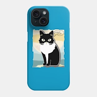 Cat with tuxedo Phone Case