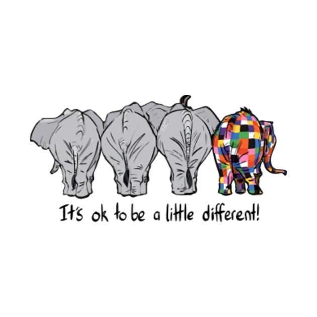 it's ok to be a little different elephant t shirt