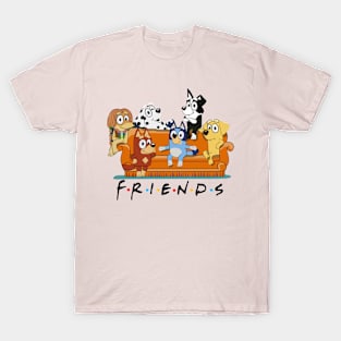 Bluey Friends Shirt, Bluey Family Funny Tee Tops Short Sleeve