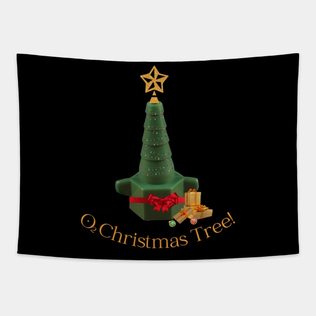 O2 Christmas Tree Funny Respiratory Therapist Nurse RT ICU Tapestry by MalibuSun