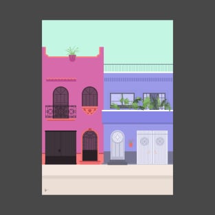 Colorful Houses in Mexico City, Mexico T-Shirt