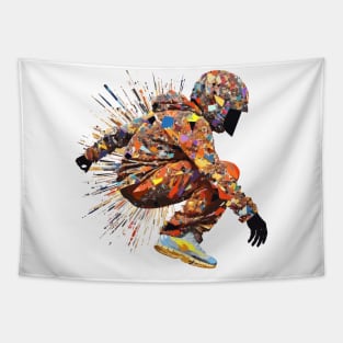 Skateboard Sport Game Champion Competition Abstract Tapestry