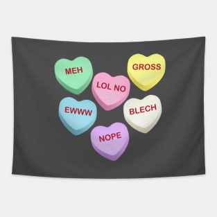 Rude Candy Hearts Tapestry