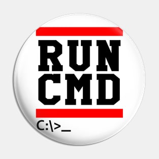 Run-CMD Funny Command Prompt Computer Programmer Pin