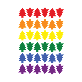 LGBTQ Christmas tree pattern for the holidays T-Shirt