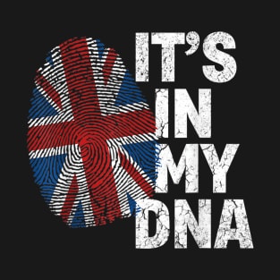 IT'S IN MY DNA British Flag England UK Britain Union Jack T-Shirt