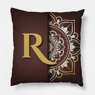 R – Mandala Monogram Pillow