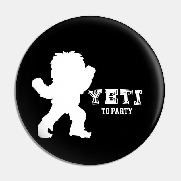 Yeti to party - Fun College Christmas Pin by CottonGarb