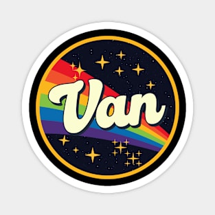 Van // Rainbow In Space Vintage Style Magnet