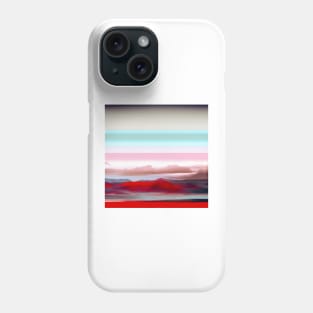 Stylized Strata with Red Mountains Phone Case