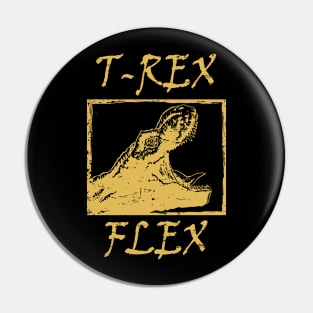 T-Rex Flex Dino Distressed Retro Yellow Pin