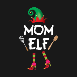 Mom Elf Funny  Family Christmas T-Shirt