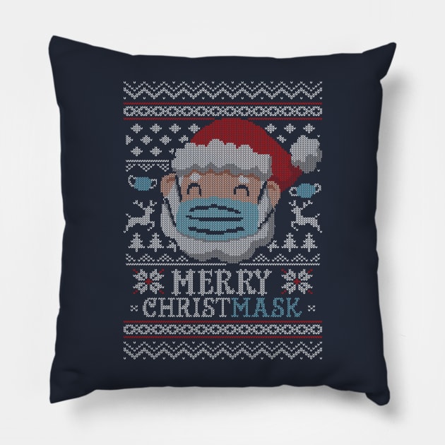 Ugly Christmask Sweater Pillow by Olipop